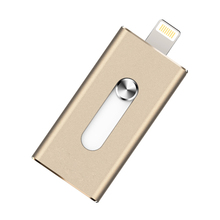 2015 Hot Metal otg Flash Drive 64gb Lightning/Otg Usb Flash Drive For iPhone 5/5s/5c/6/6 Plus/ipad otg Flashdrive Pendrive