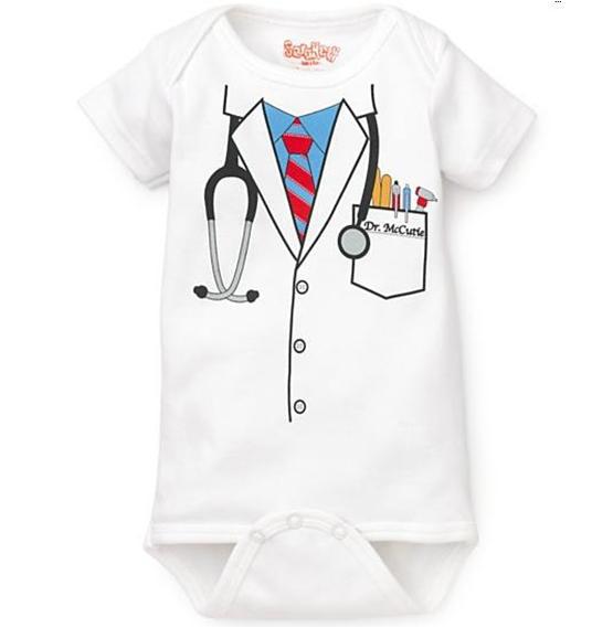 Doctor baby boy bodysuit short sleeve summer baby clothes