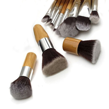 Designed 11Pcs set Professional Wood Handle Makeup Make Up Cosmetic Eyeshadow Foundation Concealer Brushes Set Tools