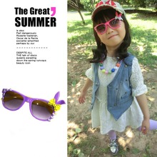 2015 Time limited New Cute Rabbit Baby Kids Sunglasses Child Goggles Bow Eyewear UV 400 Hot