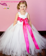 45 colors lined white flower girl tutu dress 1 T-8 T crochet tank top tulle children dresses