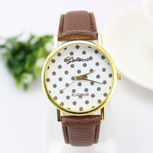 Hot 2015 New Casual Watches PU Leather Geneva Watches Multicolor Strape Spots Dress Watch quartz wristwatches