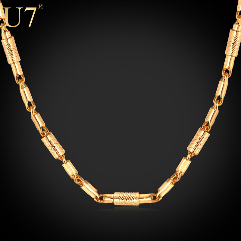 0 : Buy U7 Ethiopian Gold Chain Men Jewelry Wholesale 18K Real Gold Plated Fashion ...