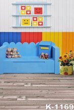 Smile Book Props Blue Chair Photographer fotostudio achtergronden Wood Floor Backgrounds 1.5x2m Custom Child/Kids Photo Studio