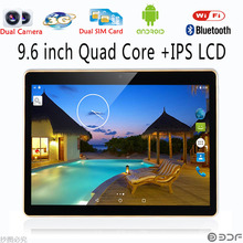 9.6 Inch Original 3G Phone Call Android Quad Core Tablet pc Android 5.1 2GB RAM 16GB ROM WiFi GPS FM Bluetooth 2G+16G Tablets Pc