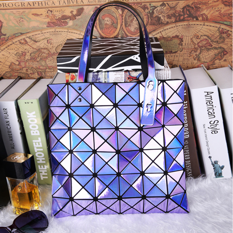 2016 Diamond Lattice laser Fold Over Bags Brand Bao Women Handbags Shopper Bag Shoulder Bags Totes