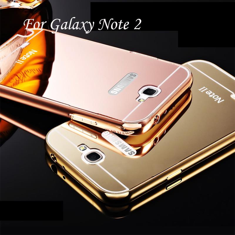 mirror aluminium metal bumper back cover for samsung galaxy note 2 ebay mirror aluminium metal bumper back cover for samsung galaxy note 2 ebay