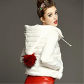 Fox Fur Hooded Parkas For Women Winter 2016 Korean Warm White Duck Down Coat Women Short
