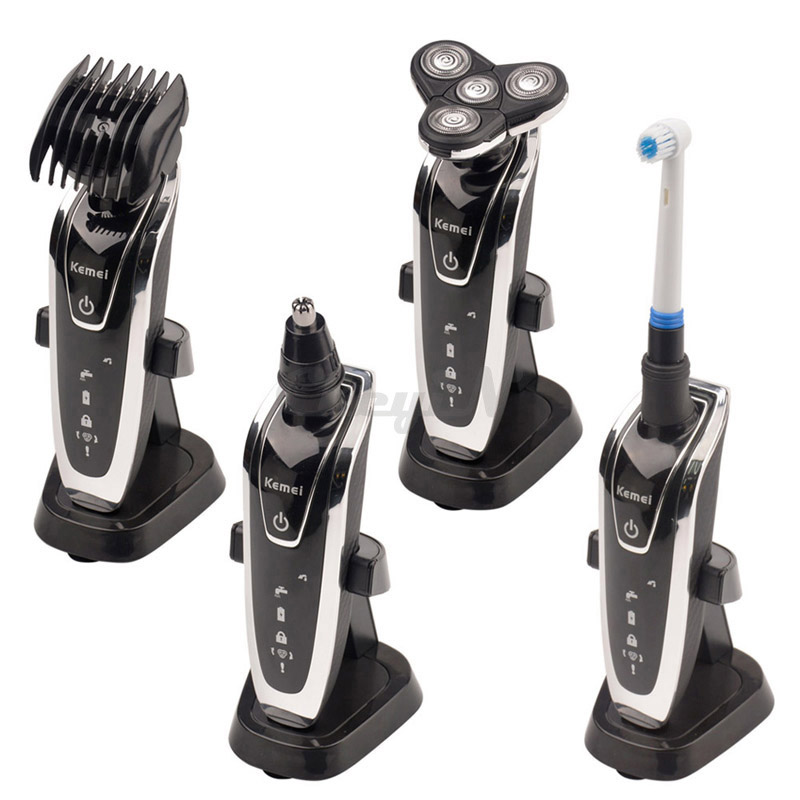 4 in 1 Men s Electric Shaver Beard Razors Waterproof Barbeador Rechargeable Shavers Nose Trimmer font