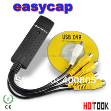 Dropship USB 2.0 Easycap 4 Channel DVR CCTV Camera Audio Video Capture Adapter Recorder — free shipping