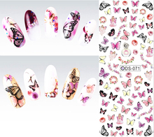 HOT SALE 2015 new product Beautiful Butterfly Water Tranfer Nail Art Sticker Nail Beauty Foil Decals