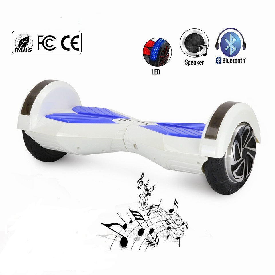 2016 Newest Model APP 8 inch Hoverboard Smart Self Balance Scooters with bluetooth speaker electric unicycle 2 Wheels White Red
