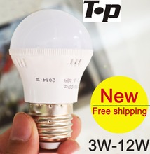 NEW LED bulb Free shipping 4 pcs/lot 3W 5W 7W 9W 12W E27 LED Lamps light lighting 220V 230V warm white/white D3 D5 D7 D9 D12