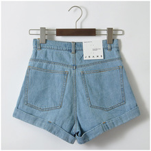 High Waist curling Denim Shorts Fashion 2015 Summer Spring Sexy Hot shorts Women s Clothing Trousers