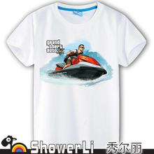 Cotton short sleeve man t shirts cute cartoon game man s shirt figure kids wear summer