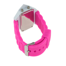 Fashion Sports Men s Waterproof Airplane Shaped Dial Multi Function LED Light Digital Silicone Wrist Watch