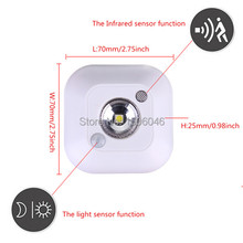 High Quality Mini Wireless Infrared Motion Sensor Ceiling Night Light Battery Powered Porch Lamp