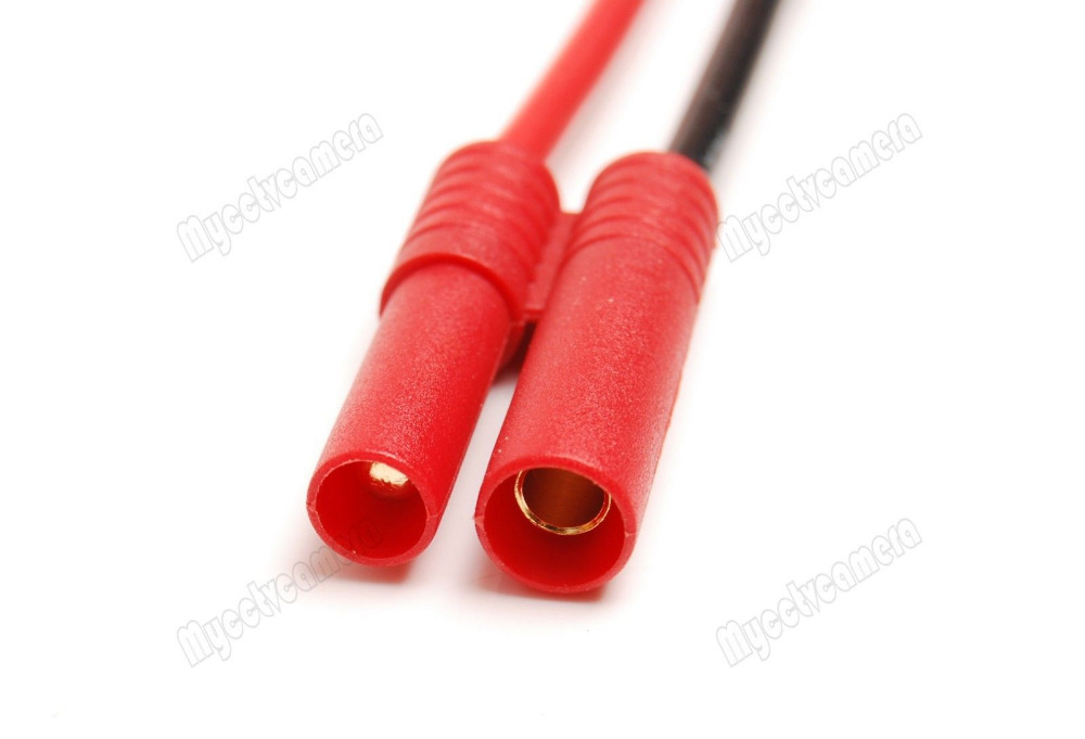Pack 5 Female EC3 to 4MM Bullet Adapter Connector 14AWG Wire fr RC HXT Turning