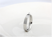 2015 new Korean hip hop punk style rivets stainless steel ring men titanium steel rings personalized