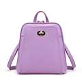 High Quality Cowhide Backpack Women Solid Color Ladylike Embossing Bag Fashion Trendy Three purpose Bag Shoulder