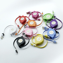 Flexible Retractable Mobile Phone Cable Micro USB Sync Date Charge Cables for Samsung galaxy for htc for smart phone