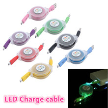 LED Light Durable Micro USB Cable Charger Data Sync Cord For Samsung Android phone 80cm