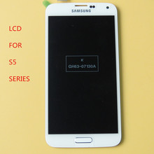 High Quality White LCD Display + Digitizer Touch Screen Glass Replacement Assembly for S5 G900 G900f G900t G900a