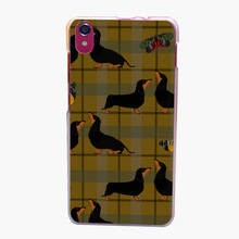 202QAO Yellow Tartan And Dachshund Transparent Hard for Lenovo S850 S850T S60 S90 A563/A358T A328 A328T Case Cover