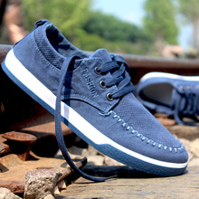 Free shipping Fashion casual denim canvas shoes men shoes 2 color