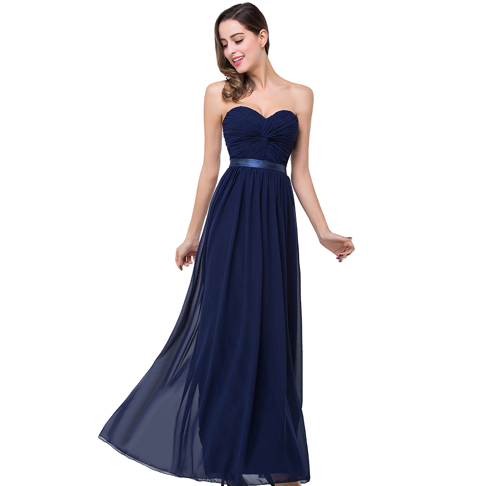 Navy blue bridesmaid maxi dresses