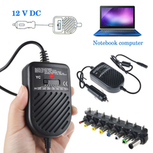 Универсальный 80 Вт DC Порт USB LED Авто Автомобильное Зарядное Устройство Регулируемый Адаптер Питания Комплект 8 Съемные Заглушки Для Ноутбуков ноутбук
