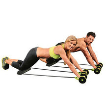 Green abdominal exerciser Ab Roller Core Double waist trainer ab wheel fitness workout home gym and exercise equipment