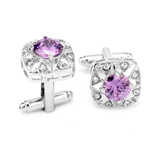 Hot Sale Stone Cuff Links Charm Men Shirt Cufflinks Fsahion Square Trendy Crystal Cuff Links For Christmas Best Gifts Wholesale
