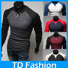 New Autumn Winter Men Clothing Men’s Casual t Shirt Men’s Long Sleeve solid Cotton tshirt Plus Size:S,M,L,XL,XXL,free shipping