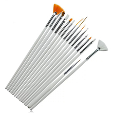 15pcs/Set Nail Art UV Gel Design Pen Painting Brush Set for Salon Manicure Tips Tool Free Shipping