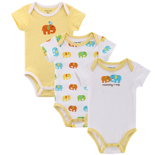 3 Pieces lot Baby Romper Girl and Boy Short Sleeve Leopard Print Summer Clothing Set for