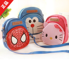Hello Kitty Superman Doraemon PU School Bags for Boys Girls Children Book Bag Mini Mochila Kids Kindergarten Messenger Bags