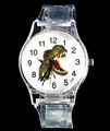 Dinosaur Tyrannosaurus Cartoon Watch Children Kids Transparent Skull Skeleton Jurassic Park Collection Dino Quartz Wrist Watches