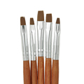 5Piece different size Single buy or Buy package Nail Art Acrylic Wooden Pens Flat Brushes Kit