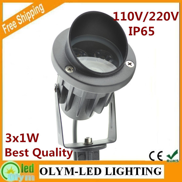 Free Shipping Outdoor LED Spike Light Garden Lawn Lamp With Caps Warm/Cold White Best Waterproof Lamp 110V/220V 2pcs/lot