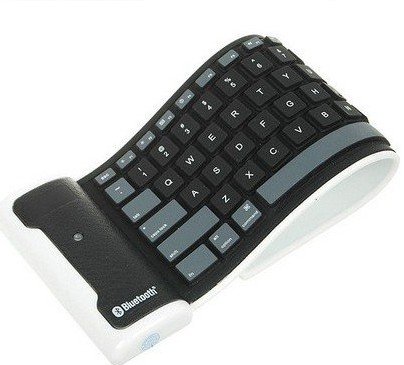 Portable ultra slim wireless bluethooth keyboard foldable silicone waterproof keyboards for ipad iphone Android window mobile