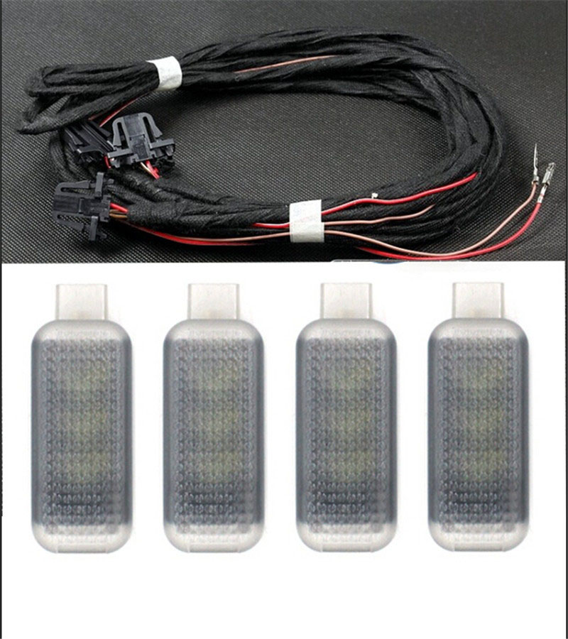4-pcs-A-Set-Free-Shipping-OEM-Original-Volkswagen-Footwell-Light-With-Wire-Harness-For-VW