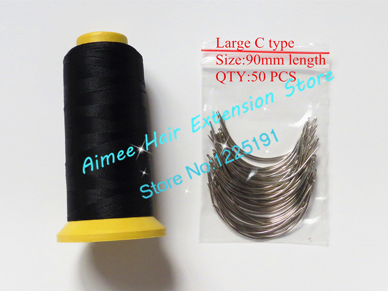 C Weaving Needles 90mm Long Shape Needles 50pcs 1 Black Nylon High