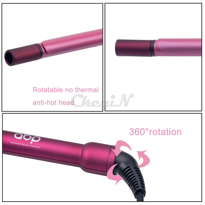 Tourmaline Professional Hair Curler Single-tube 9mm Super Small Mini Ceramic Curling Iron Curling Wand Pear Hair Styling Tool 49