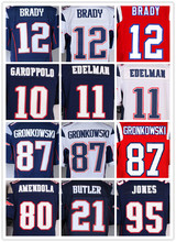 Patriots Mens Elite Football Jerseys Color Blue Red White Size M-3XL Best Quality Free shipping