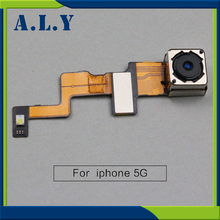 For iPhone 5 Replacement With Flash Back Camera Modules Flex Cable for iPhone 5G Rear Camera Mobile Phone Flex, Free Shipping