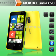 Original Unlocked Nokia Lumia 620 Mobile phone 3.8″IPS Dual Core 8GB ROM Refurbished phone 5MP WCDMA GPS NFC Windows phone 8