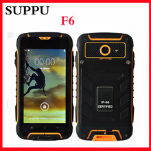 IP68 Waterproof SUPPU F6 MTK6582 Quad Core 4.5 inch IPS rugged Smartphone phone GPS Android 4.4 Shockproof  Free shipping