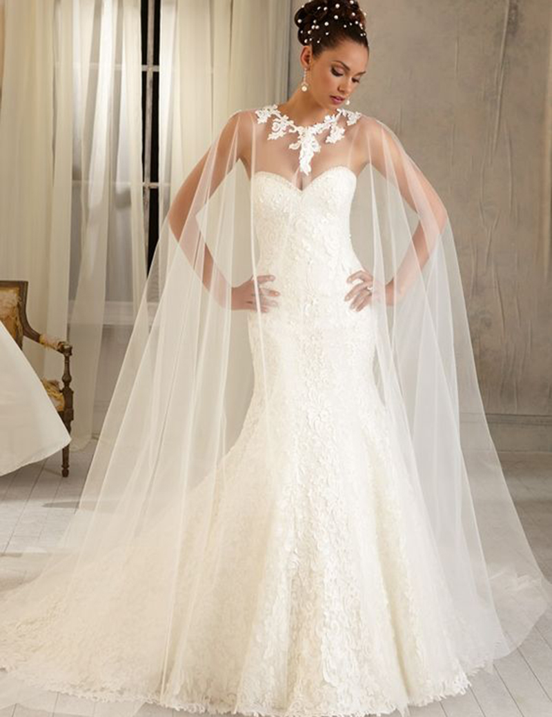 lace bridal cape