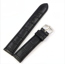 Unique Genuine Leather Strap Steel Buckle Wrist Watch Band Soft 18~24mm